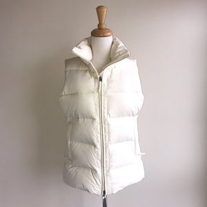 Banana Republic Cream Puffer Vest